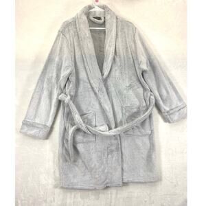 FABLE Fleece Robe with Shawl Collar Plush Soft Warm Spa Night Bathrobe One Size